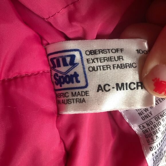 VTG 80s 90s Fera Ski Puffer Jacket Hot Pink Medium Retro Barbiecore Streetwear - Picture 6 of 8